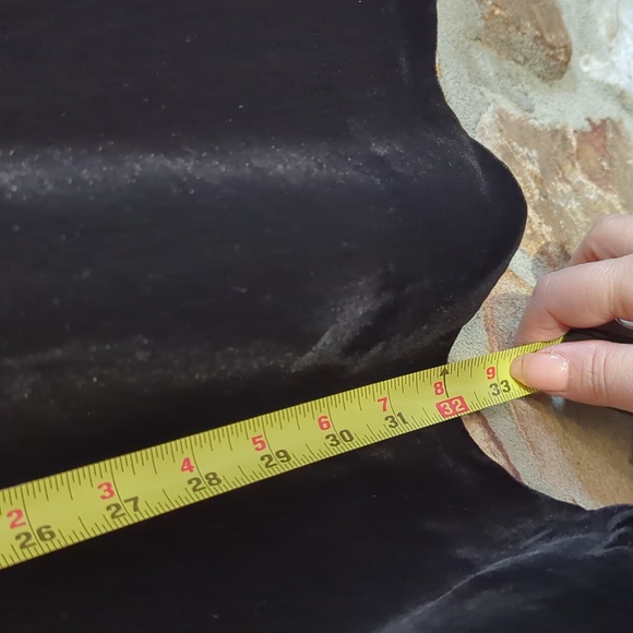 Evan Picone Vintage Black Velvet Full Midi Skirt - Picture 7 of 11